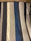 WOOLRICH Lodge Style Blue & White Striped Patchwork Quilt 84” X 90” — photo 9