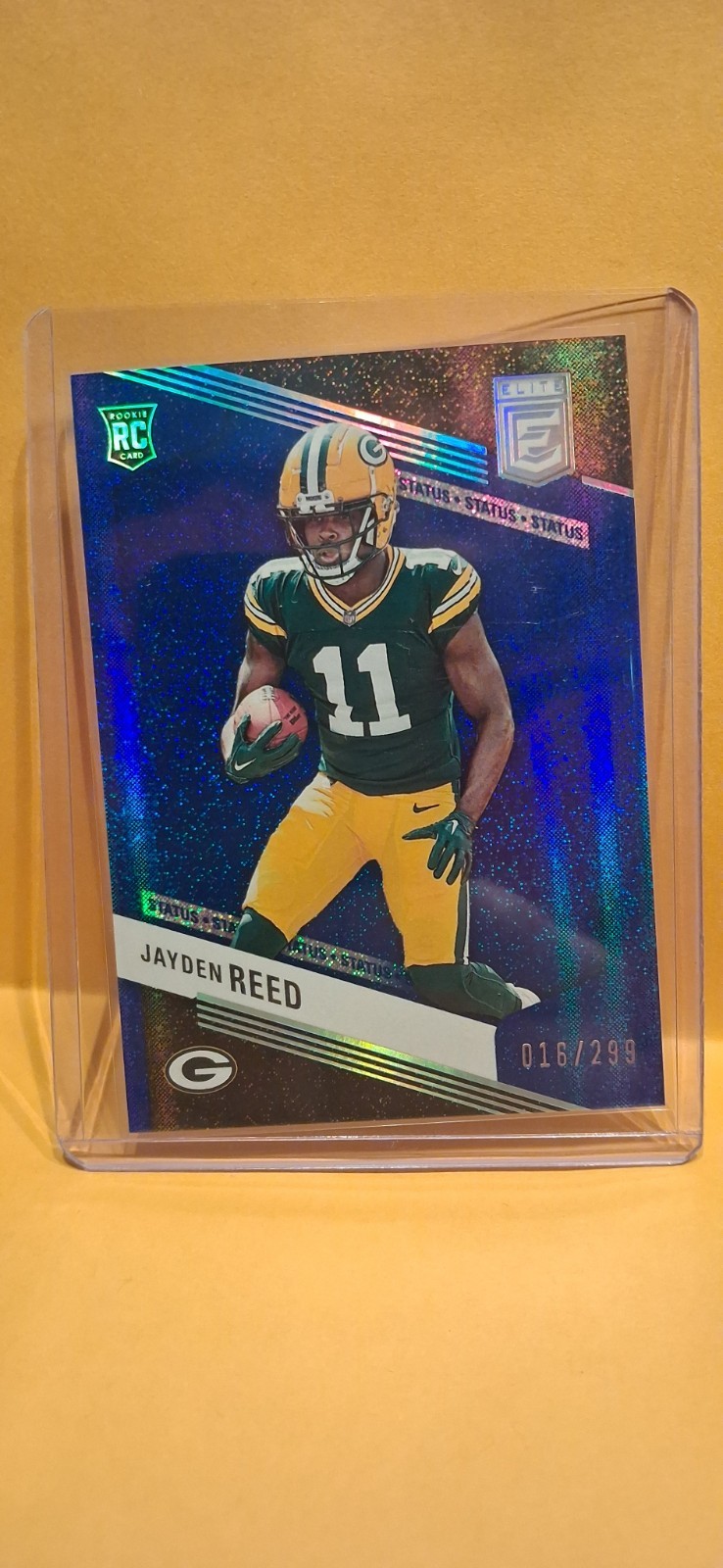 2023 Panini Donruss Elite - Rookies Jayden Reed #153 Status Sparkle /299 (RC)