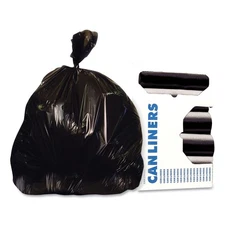 Heritage 45 Gallon 2 mil Low-Density Repro Can Liners - Black (100/Carton)
