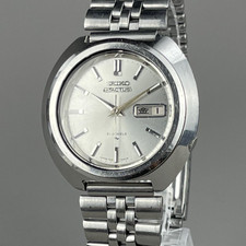 SEIKO 5 ACTUS [ RARE ] Montre Automatique Homme 42mm Jour/Date Cadran Argent ...