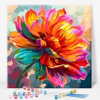 Malen Nach Zahlen Erwachsene, Blume Malen Nach Zahlen Mit Rahmen Pinsel, Diy