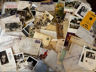 BIG Lot 2 Lbs Vintage Ephemera Paper Booklets Letters Photos Old Antique Retro