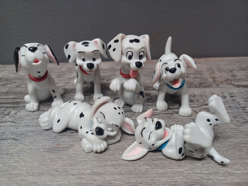 101 Dalmatian Puppies Disney PVC Figures Toy Cake Toppers Lot of 6