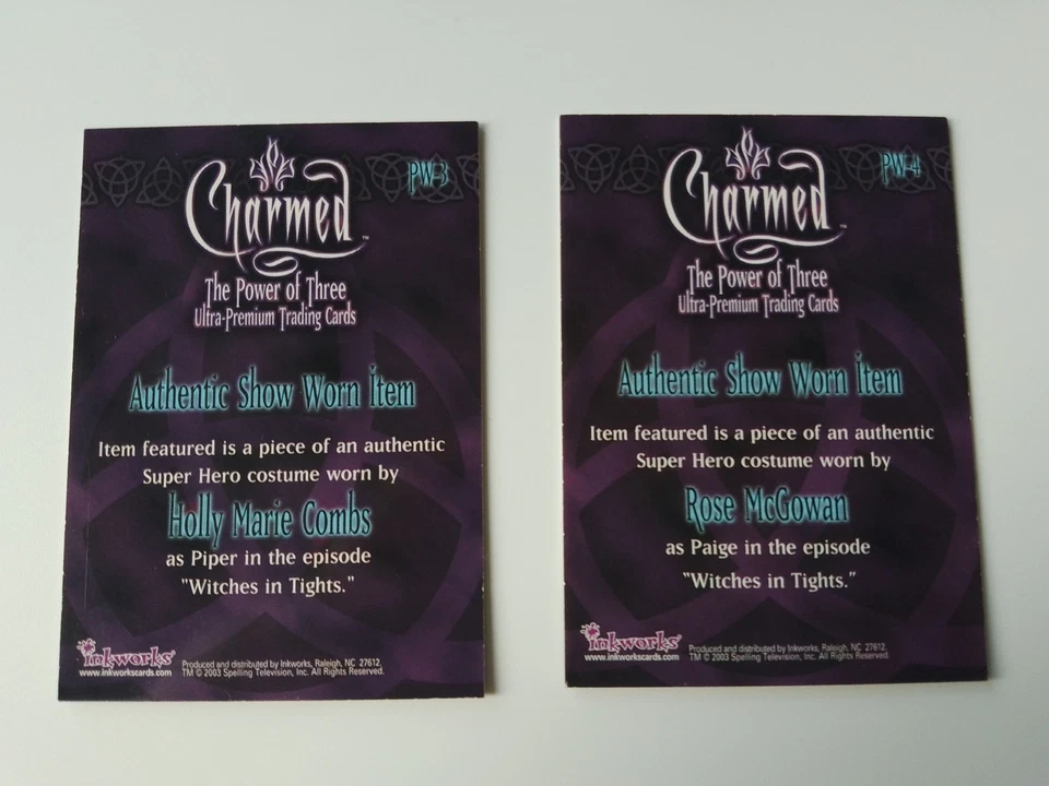 Holly Marie Combs Rose McGowan Inkworks Charmed Pieceworks PW3 & PW4 Piper Paige - Image 2 of 4