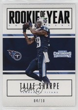 2016 Panini Contenders Rookie of the Year Black 4/10 Tajae Sharpe #21 un2