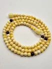 100% Genuine Baltic Amber Stone Necklace Milky Butterscotch 4.5 mm Round Beads