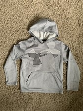 Under Armour Coldgear youth medium gray long sleeve hoodie sweatshirt