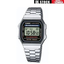 Casio Silver A168 Digital Vintage Fashion Unisex Classic Watch -UK Fast Shipping