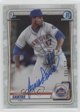 2020 Bowman Chrome Prospect Refractor 10/499 Junior Santos #CPA-JS Auto 0io