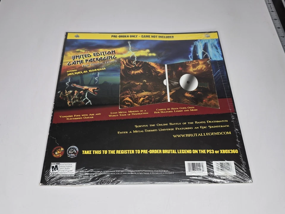 Brutal Legend Sellado Pre-Pedido Bonus Vinilo LP Best Buy Xbox 360 PS3 Jack Negro Foto 2 de 3
