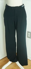 Perry Ellis Portfolio Dress Pants 30X30 Black Folio-Flex Comfort Waist City Fit