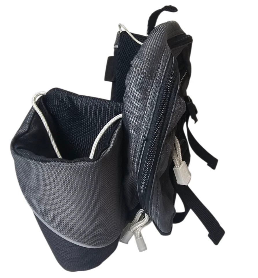 Outdoor Products Black Waist Bag Fanny Pack Padded bottle Holders Zipper Pockets - Image 4 of 4