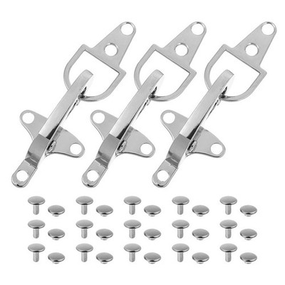 3 Sets Pant Waist Tightener Coat Metal Clip Buckle Clothes Toggle