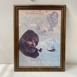 Jon Van Zyle Alaska 1983 Signed Print Framed 23x29 Native Life Heritage Art