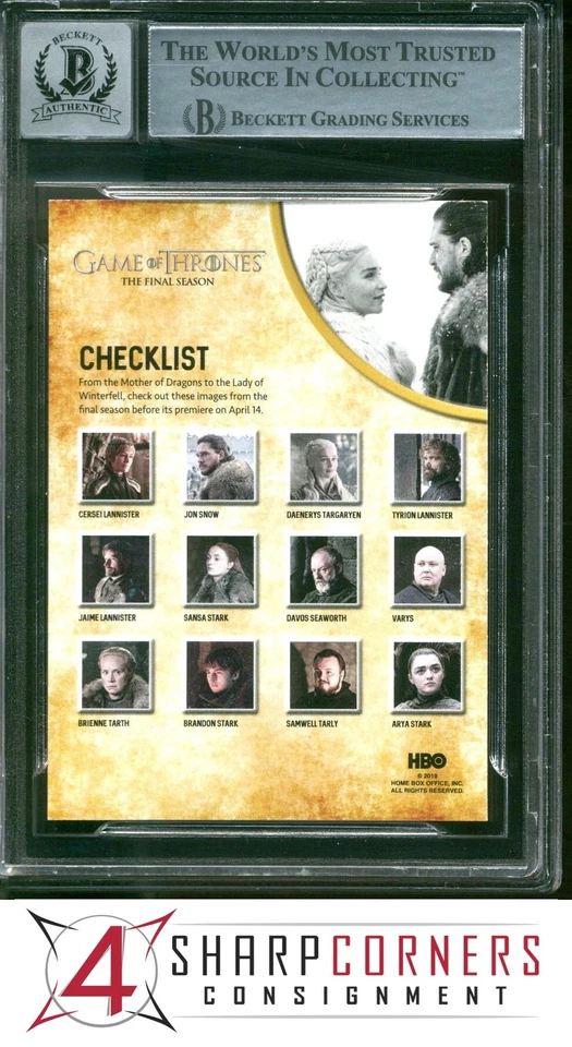 2019 GAME OF THRONES EMILIA CLARKE-KIT HARINGTON BGS WITNESSED AUTH AUTO 10 - Image 2 of 4