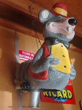 Rare Vintage Chuck E Cheese Statue Restaurant Life Size Statue Kiddie Ride