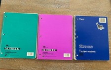 Lot of 3 Vintage Spiral Notebooks Mead Union ...