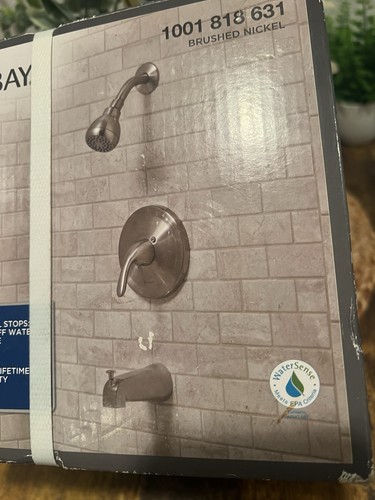 NEW Glacier Bay Builders Handle Tub & Shower Set Brushed Nickel HD873X-0804 - Picture 3 of 8