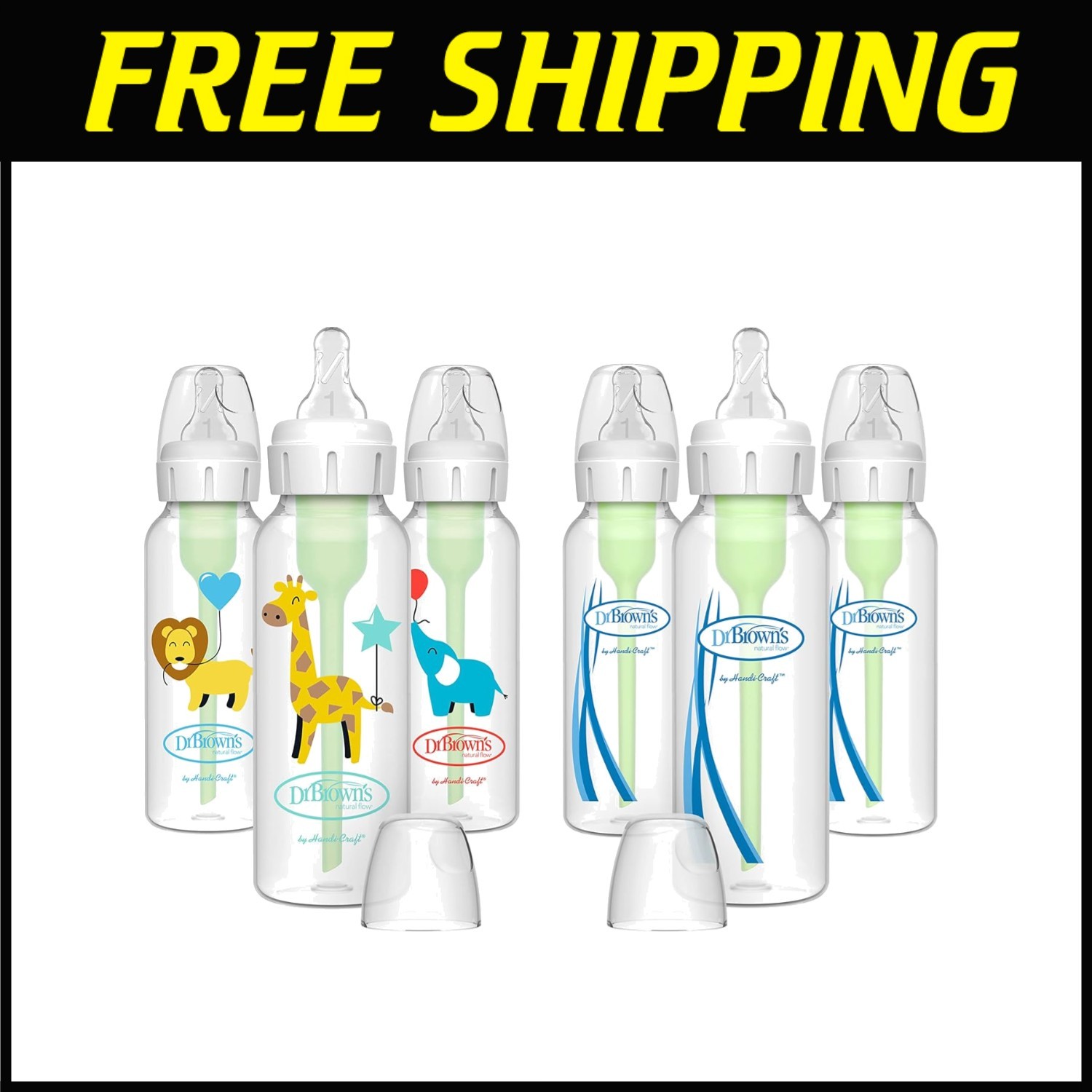 Anti-Colic Options+ Baby Bottles, 8 oz, 6 Pack