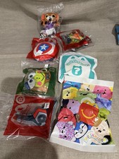 McDonald's Happy Meal Toys Lot Squishmallows Marvel Captain America TMNT Despica