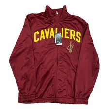 Cleveland Cavaliers Official NBA Apparel Warmup Jacket Maroon Men Medium