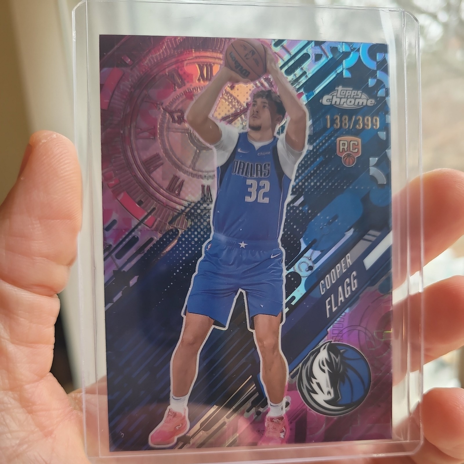 2025-26 Topps Chrome Cooper Flagg Go Time Magenta Refractor /399 Rookie RC