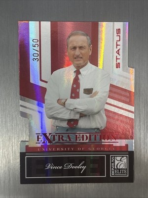 2007 Donruss Elite Extra Edition Status Die-Cut 38/50 Vince Dooley #76 9pd