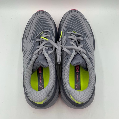 Hoka One One Clifton 9 GORE-TEX Shoes Womens Size 9.5 Grey Skies Sneakers - Picture 6 of 8
