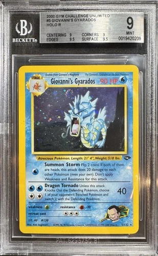 Giovanni's Gyarados 2000 Pokemon Gym Challenge BGS 9 #5 SWIRL