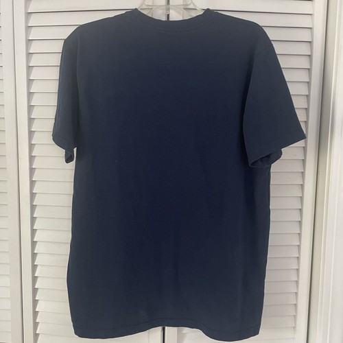 Patagonia Mountain Logo Graphic Mens T Shirt Navy Size Large 100% Organic Cotton - Picture 2 of 6