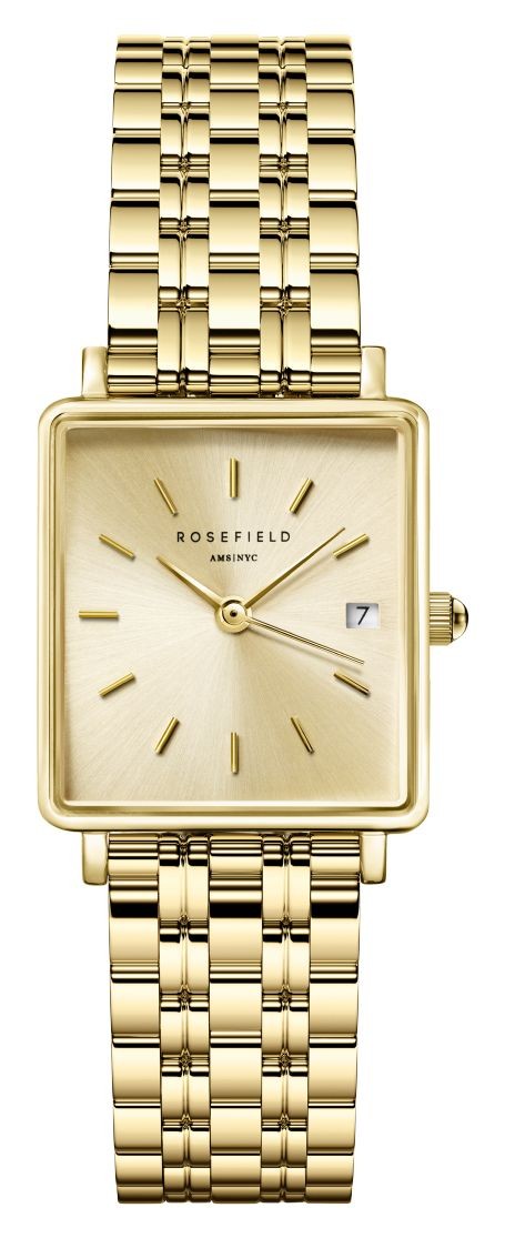 Rosefield Boxy XS (22mm) Champagne Gold Dial / Gold-Plated Stainless QCGSG-Q048