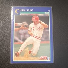 Score Chris Sabo #462 Cincinnati Reds MLB Baseball 1991 Base Set Card