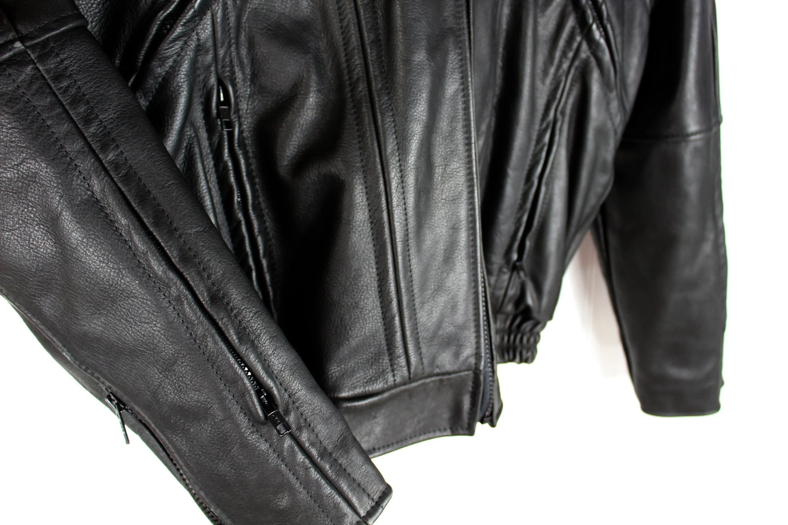 Protech USA Performance Leather Black Motorcycle … - image 3