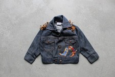 Vintage 1950s BILLY THE KID DENIM Jean Jacket Snaps Kids Size 4 Type 2 style