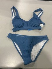 CUPSHE WOMEN SWIMSUIT BIKINI SET TWO PIECE - SIZE: WOMEN M - BLUE