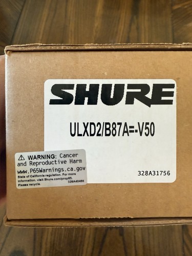 Shure ULXD2 Beta 87 Capsule V50 Band, New (open box) - Picture 2 of 4