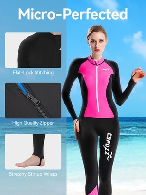 COPOZZ Mens Wetsuit – Front Zip Wet Suit for Snorkeling, Surfing