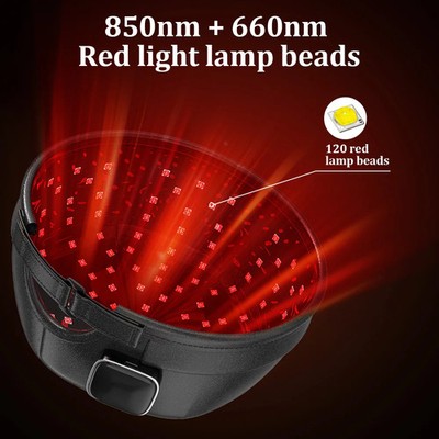 120 Diode Laser Hair Regrowth Hat 660nm 850nm Anti Hair Loss Treatment Wireless
