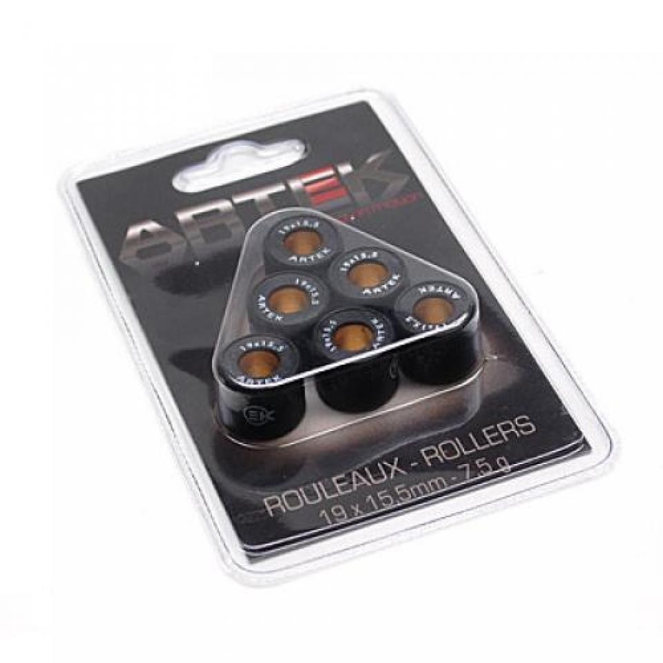 rullo variatore artek per scooter piaggio 50 vespa lx 2t 2005 al 2020 19x15.5