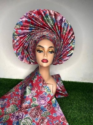 Multi color  Sego Auto Gele