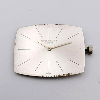 PATEK PHILIPPE Geneve Hand Winding Watch Movement Running 28mm Swiss Silver Dial