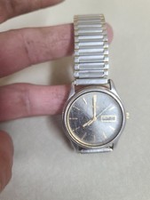 Vintage Men's SEIKO Sports 50 Watch 7N43-9A00 New Battery Speidel Band