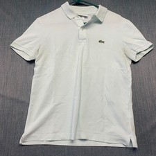 Lacoste Men's Polo Shirt Size M Blue Short Sleeves Casual Slim Fit Pique Cotton