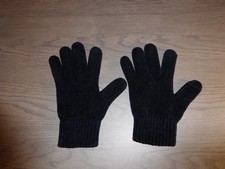Knit Gloves Dark Blue One Size