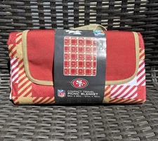 San Francisco NFL 49ers Picnic Outdoor Blanket 50 X 60” Compact Travel, New