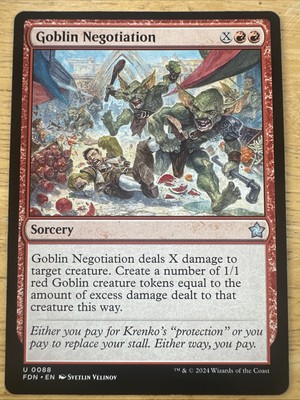 MTG Magic the Gathering Goblin Negotiation (88/789) Foundations NM