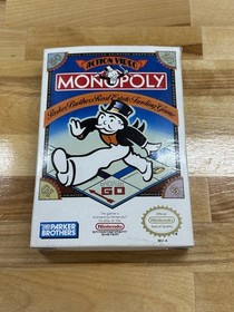 Monopoly Nintendo NES Complete CIB w/ Poster Manual Map Box Sleeve NICE