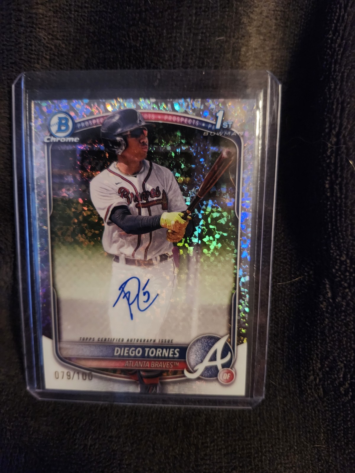 Diego Tornes Autograph 2025 1st Bowman Chrome Auto Mini-Diamond Refractor /100