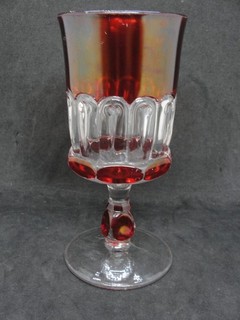 EAPG Ripley Glass Co's Ruby Stained Nail Goblet