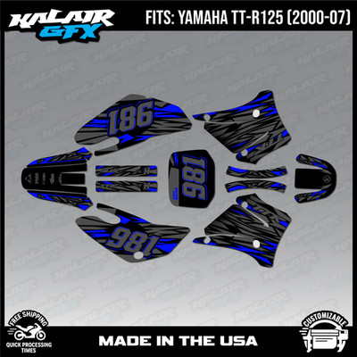 Graphics Kit for Yamaha TTR 125 (2000-2007) TTR125 Twitch Series - Blue